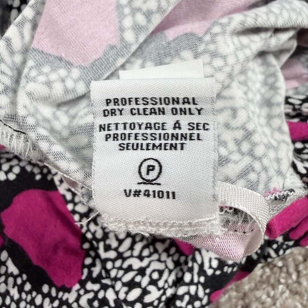 Diane von Furstenberg DVF Soft Stretch Wrap Dress Pink Abstract Print Luxury 2 - Picture 7 of 11